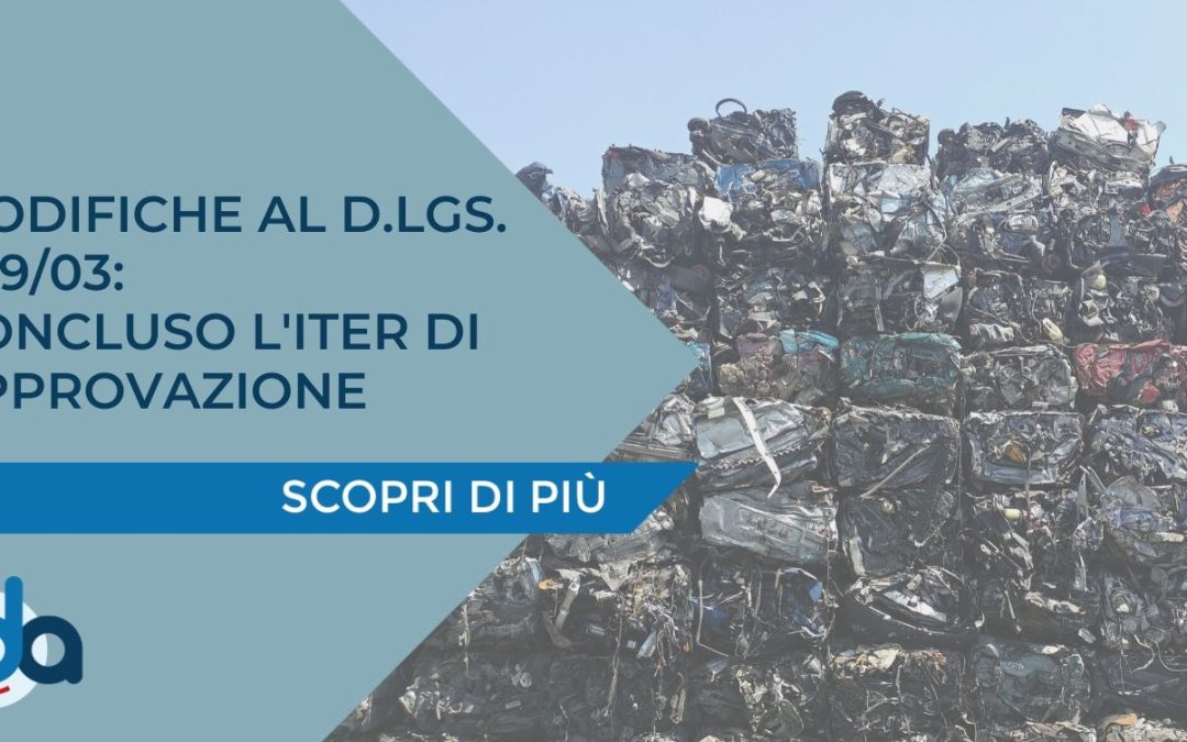 MODIFICHE AL D.LGS. 209/03: CONCLUSO l’ITER DI APPROVAZIONE