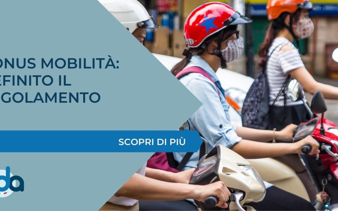 BONUS MOBILITÀ: DEFINITO IL REGOLAMENTO