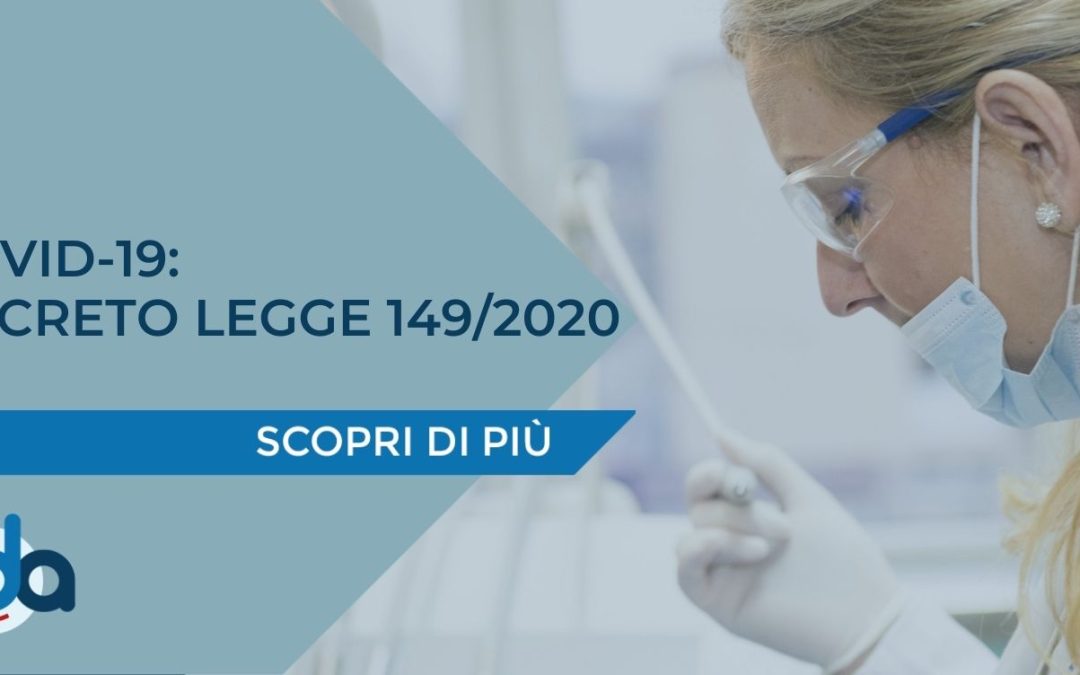 COVID-19: DECRETO LEGGE 149/2020