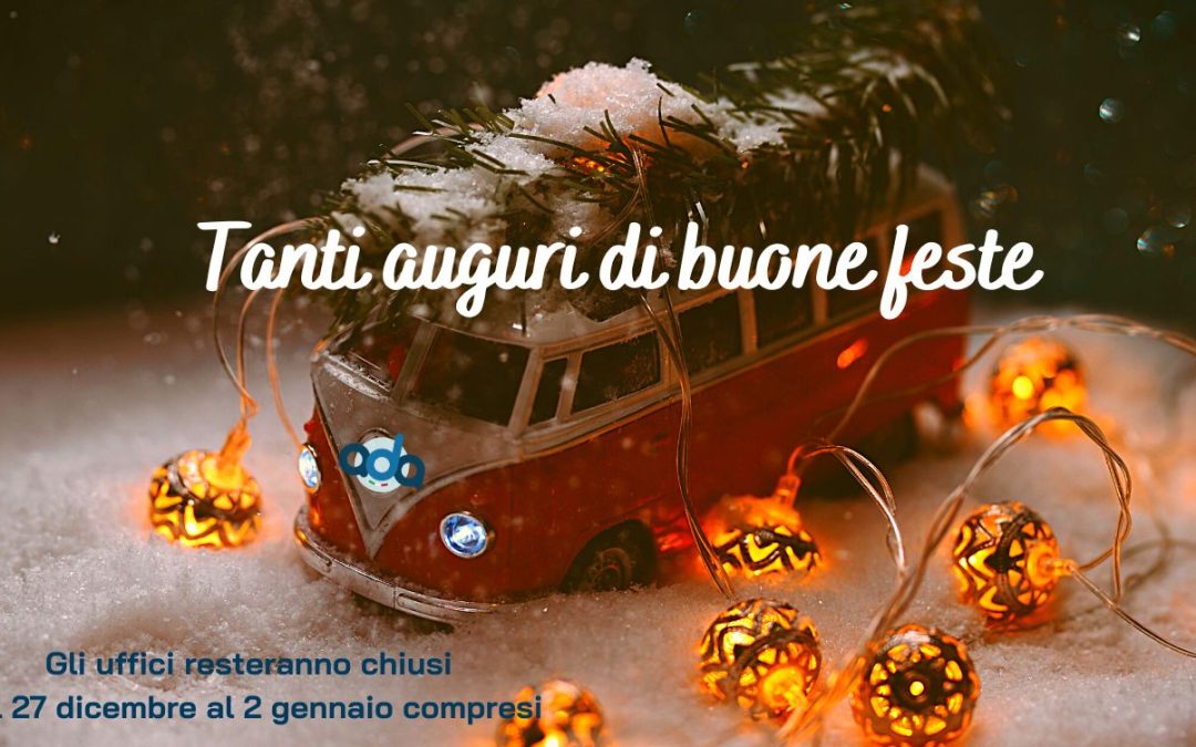 BUONE FESTE AI NOSTRI ASSOCIATI, DAL 27 DICEMBRE AL 2 GENNAIO SAREMO CHIUSI