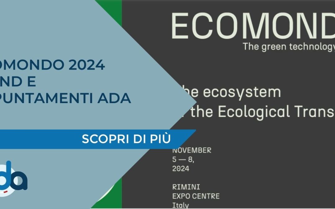 ECOMONDO 2024 – Stand e appuntamenti di ADA