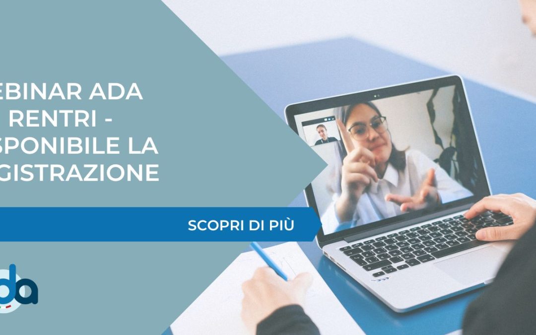 WEBINAR ADA SU RENTRI – DISPONIBILE LA REGISTRAZIONE