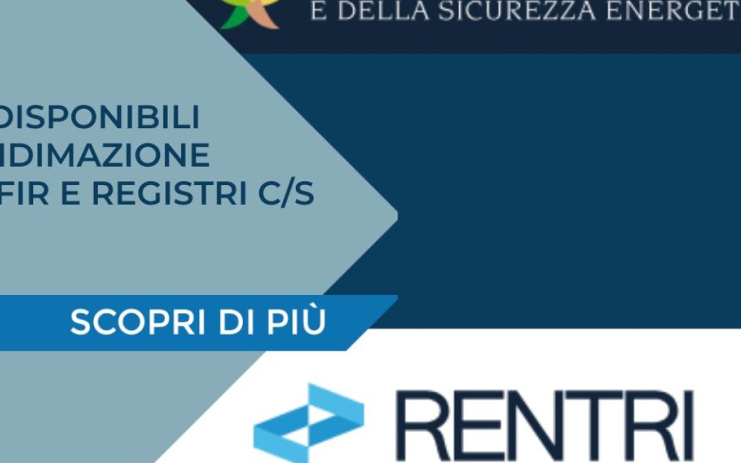 RENTRI – Disponibili API per vidimazione digitale FIR e Registri C/S