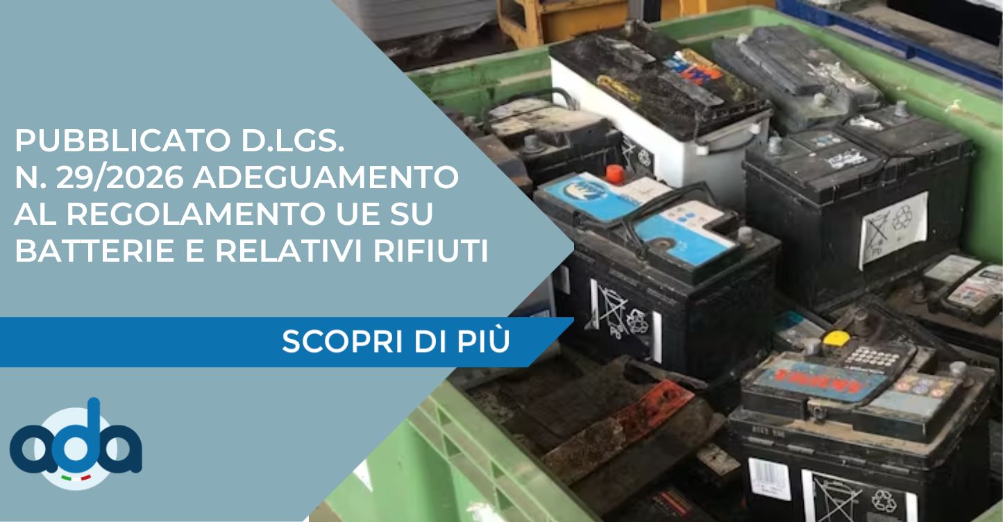 Regolamento UE su batterie e relativi rifiuti
