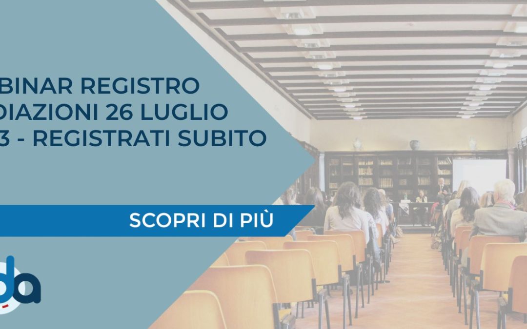 WEBINAR REGISTRO RADIAZIONI 26 LUGLIO 2023 – REGISTRATI SUBITO