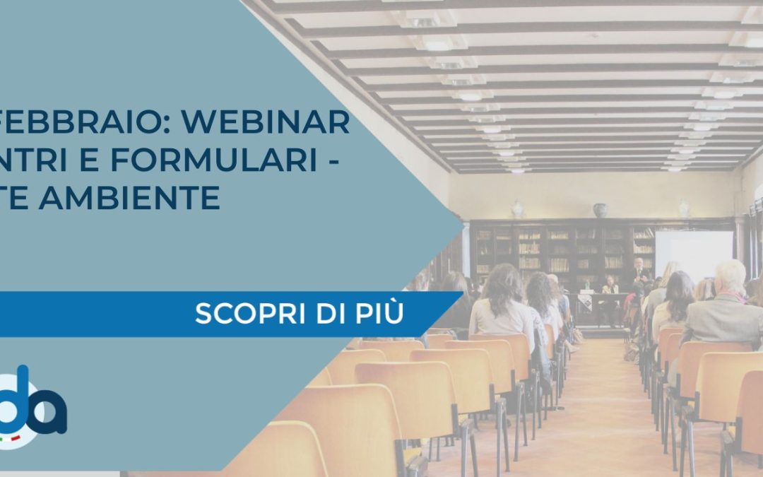 15 FEBBRAIO: WEBINAR RENTRI E FORMULARI – RETE AMBIENTE