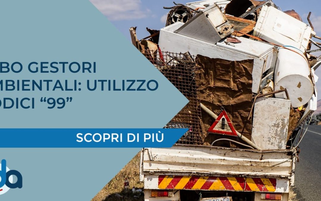 ALBO GESTORI AMBIENTALI: UTILIZZO CODICI “99”