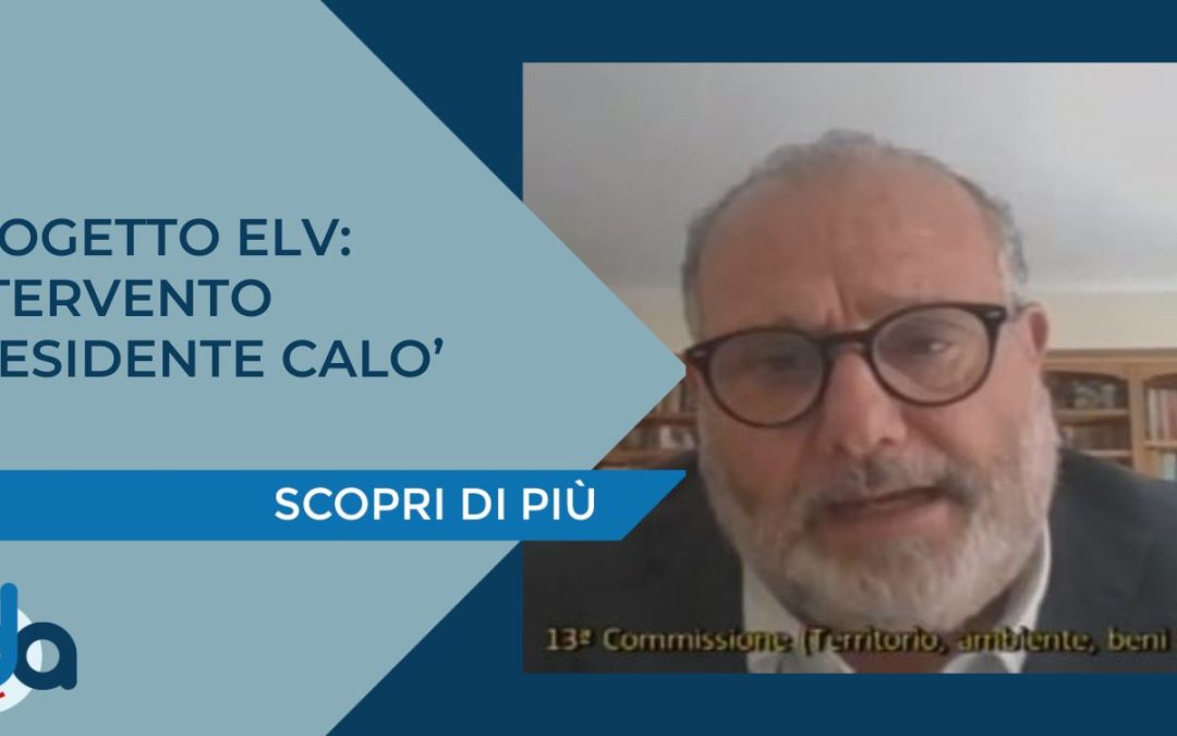 PROGETTO ELV: INTERVENTO PRESIDENTE CALO’