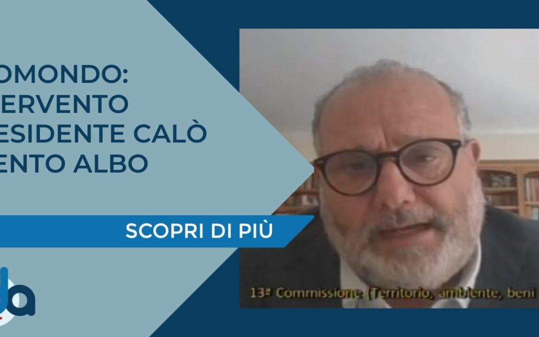 ECOMONDO: INTERVENTO PRESIDENTE CALÒ EVENTO ALBO