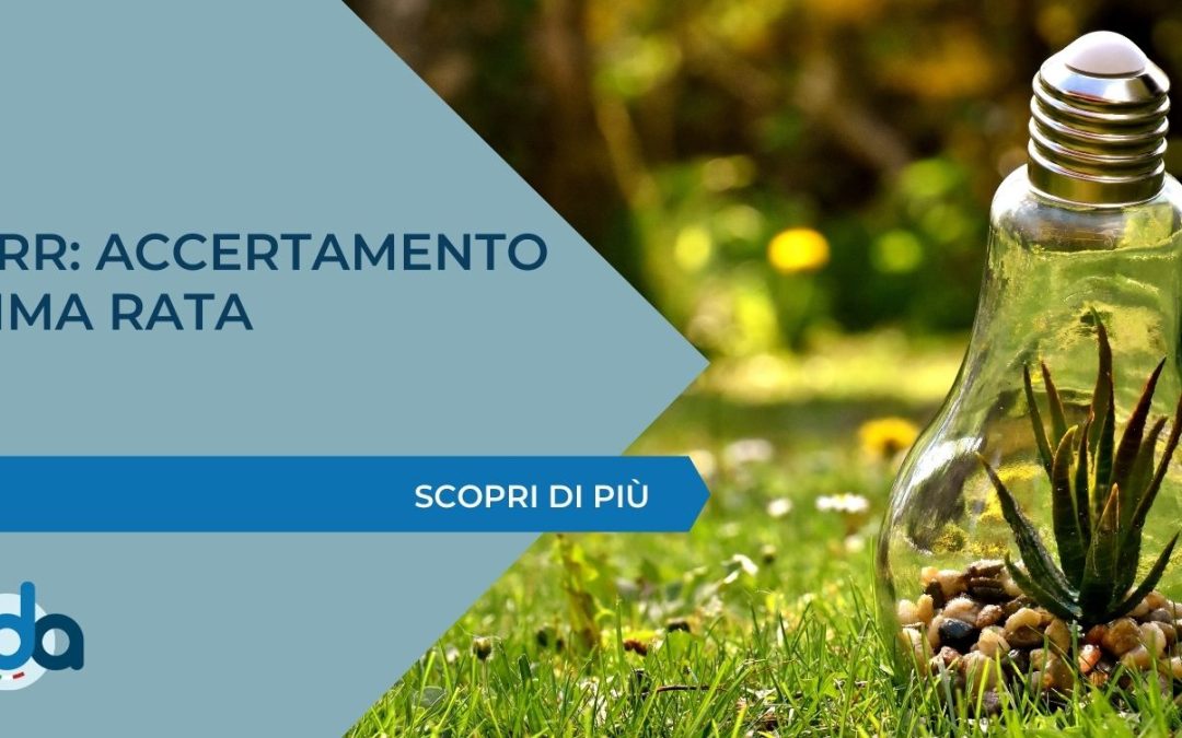PNRR: ACCERTAMENTO PRIMA RATA
