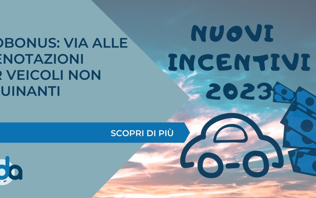 ECOBONUS: VIA ALLE PRENOTAZIONI PER VEICOLI NON INQUINANTI