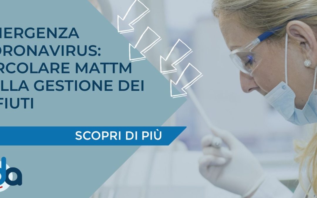EMERGENZA CORONAVIRUS: CIRCOLARE MATTM SULLA GESTIONE DEI RIFIUTI
