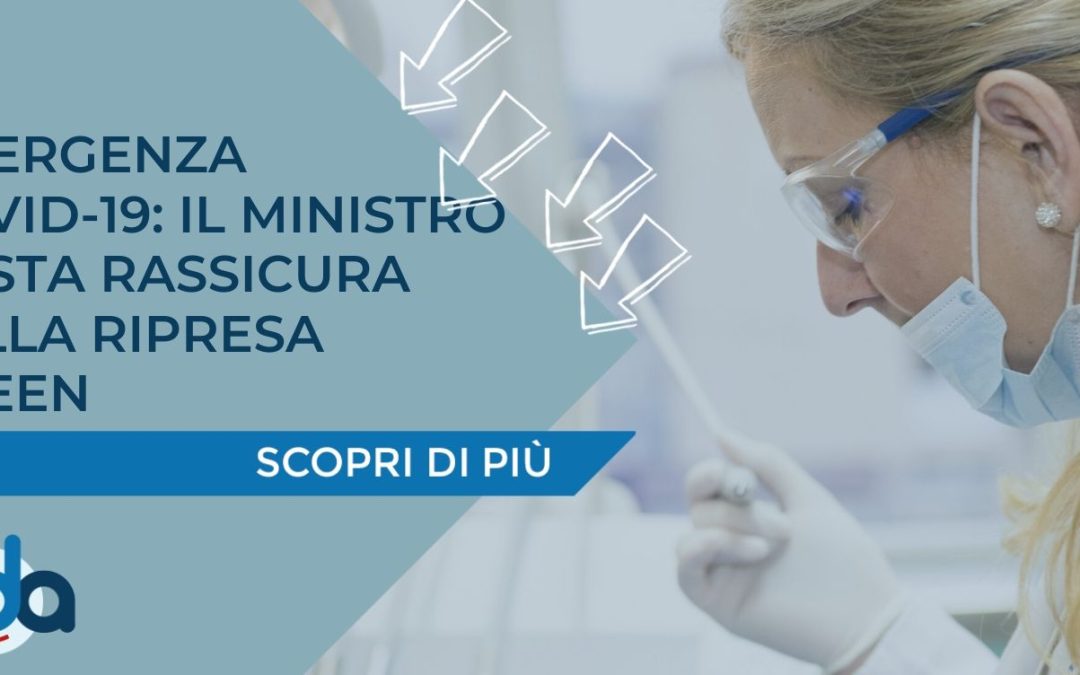 EMERGENZA COVID-19: IL MINISTRO COSTA RASSICURA SULLA RIPRESA GREEN