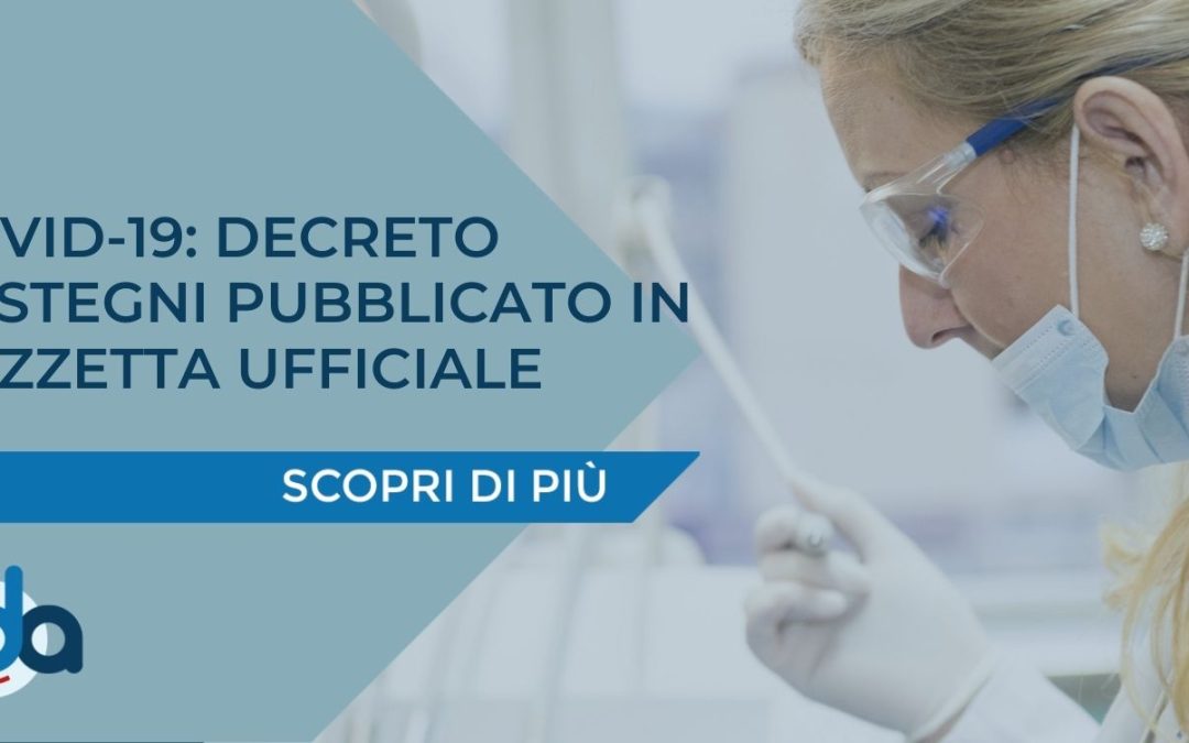 COVID-19: DECRETO SOSTEGNI PUBBLICATO IN GAZZETTA UFFICIALE