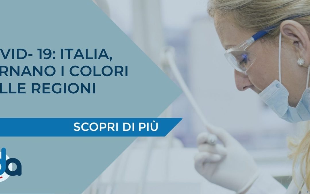 COVID- 19: ITALIA, TORNANO I COLORI DELLE REGIONI