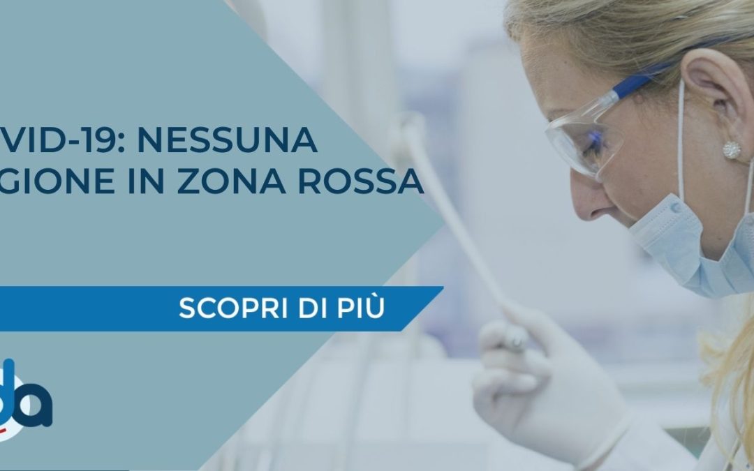 COVID-19: NESSUNA REGIONE IN ZONA ROSSA