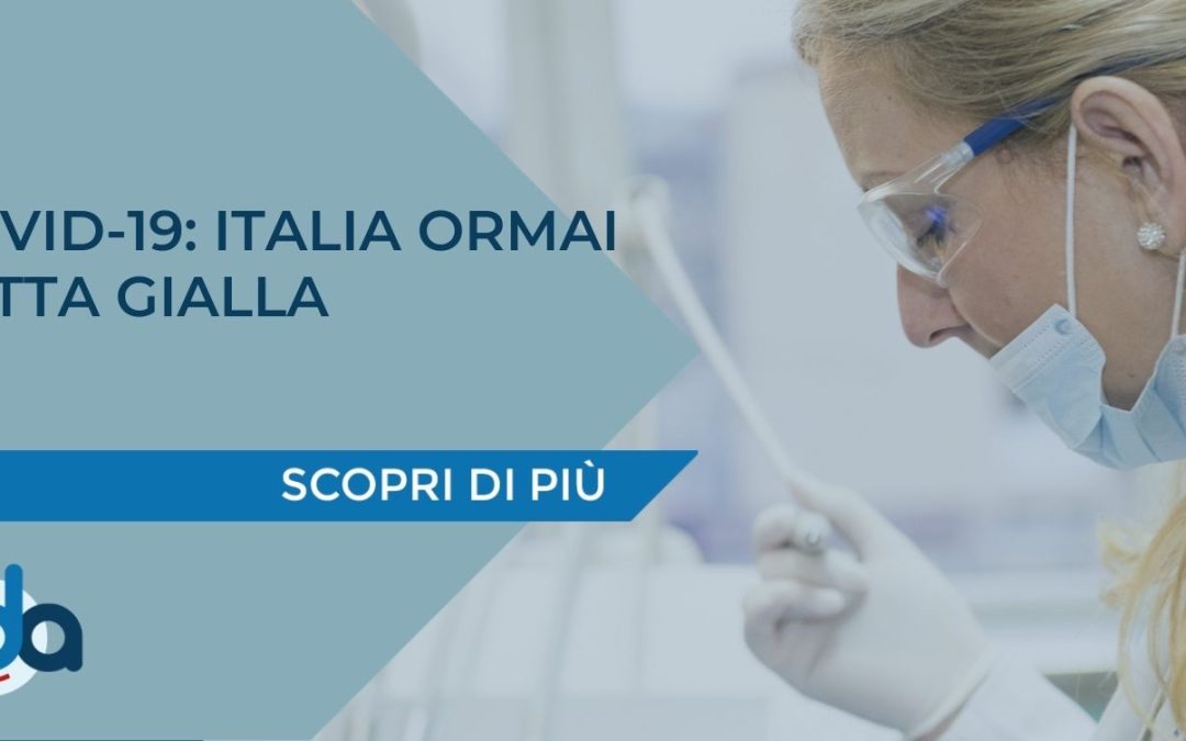 COVID-19: ITALIA ORMAI TUTTA GIALLA