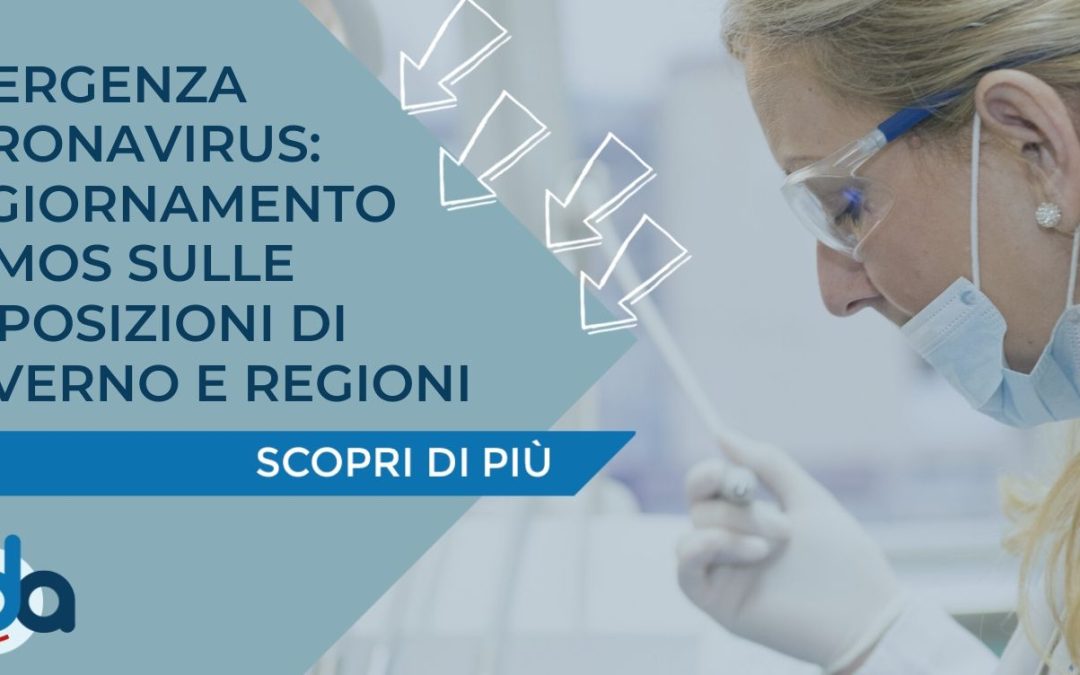 EMERGENZA CORONAVIRUS: AGGIORNAMENTO NOMOS SULLE DISPOSIZIONI DI GOVERNO E REGIONI