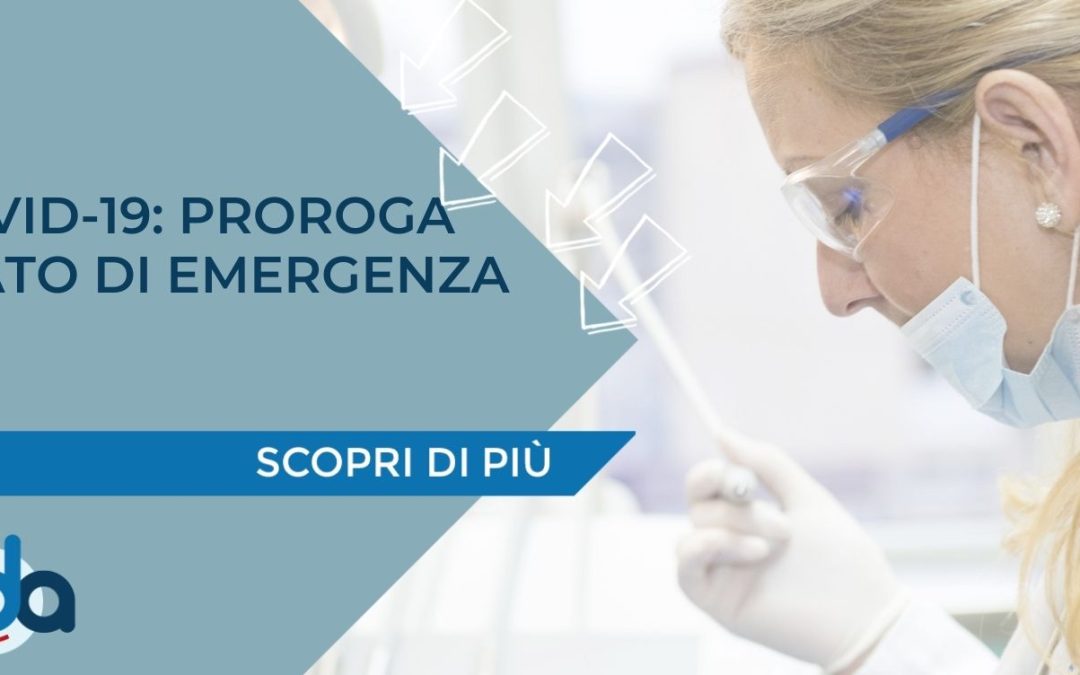 COVID-19: PROROGA STATO DI EMERGENZA