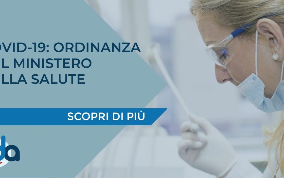 COVID-19: ORDINANZA DEL MINISTERO DELLA SALUTE