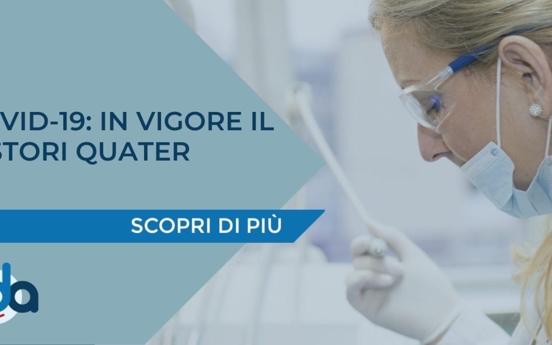 COVID-19: IN VIGORE IL RISTORI QUATER