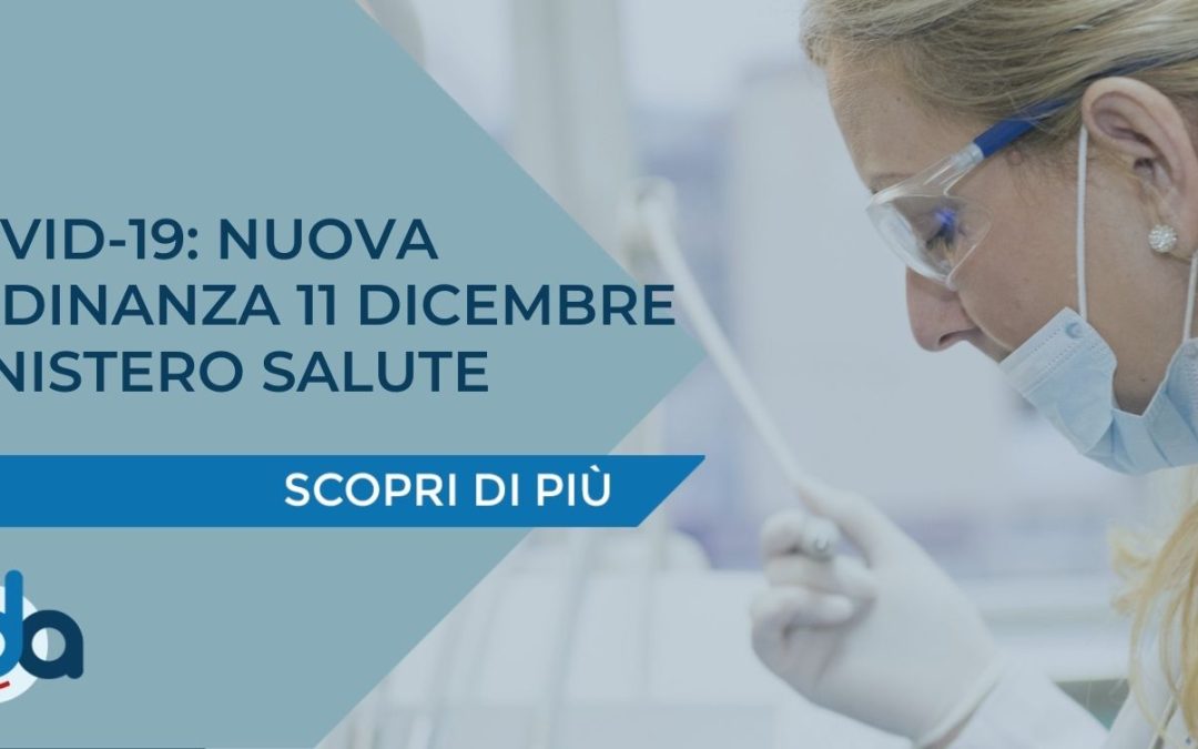 COVID-19: NUOVA ORDINANZA 11 DICEMBRE MINISTERO SALUTE