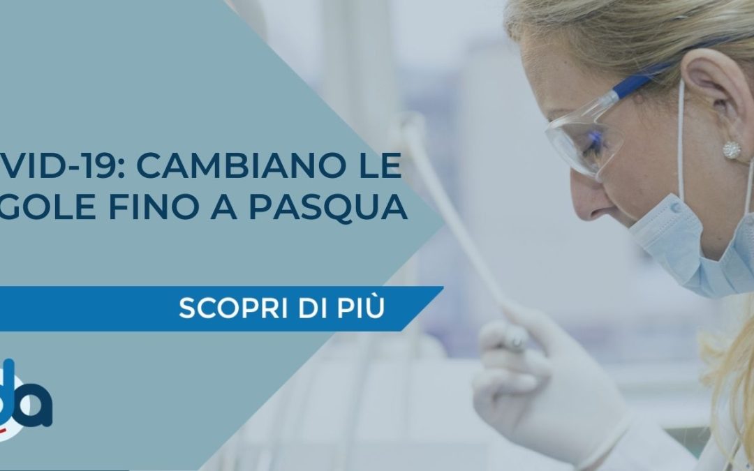 COVID-19: CAMBIANO LE REGOLE FINO A PASQUA