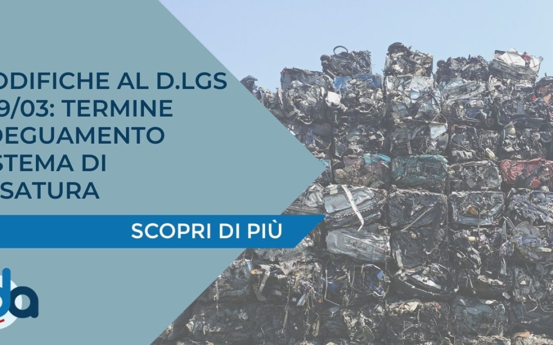 MODIFICHE AL D.LGS 209/03: TERMINE ADEGUAMENTO SISTEMA DI PESATURA