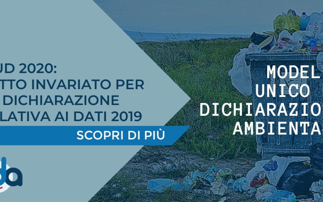 MUD 2020: TUTTO INVARIATO PER LA DICHIARAZIONE RELATIVA AI DATI 2019