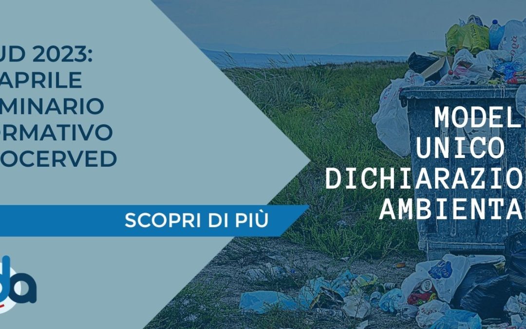 MUD 2023: IL 17 APRILE SEMINARIO FORMATIVO ECOCERVED
