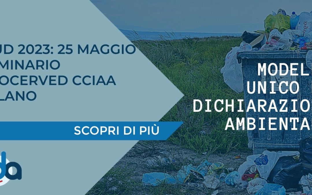 MUD 2023: 25 MAGGIO SEMINARIO ECOCERVED – CCIAA MILANO