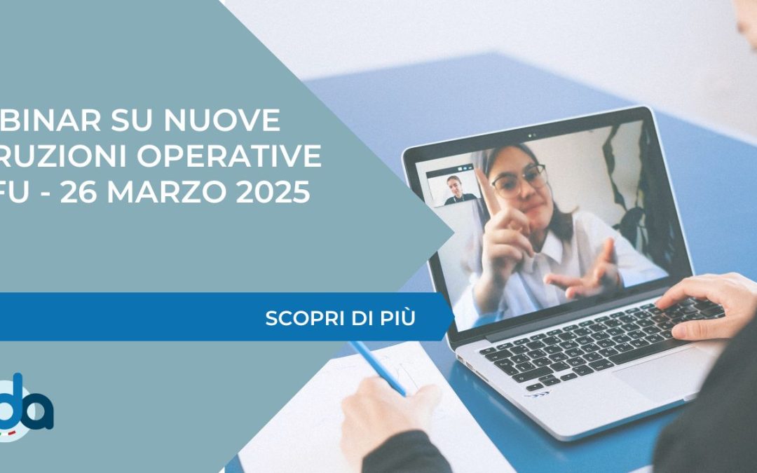 WEBINAR ADA SU NUOVE ISTRUZIONI OPERATIVE RVFU – 26 MARZO  2025 – REGISTRATI