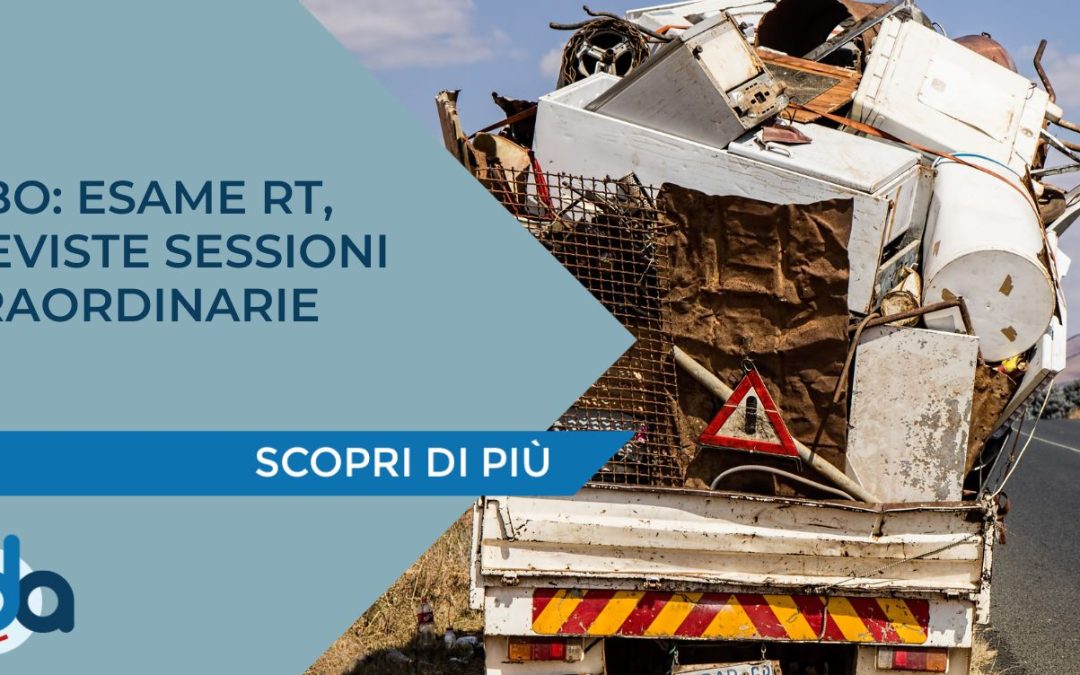 ALBO: ESAME RT, PREVISTE SESSIONI STRAORDINARIE
