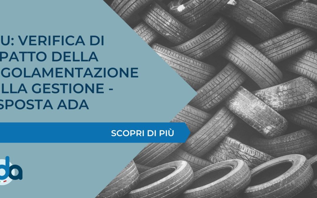 PFU: VERIFICA DI IMPATTO DELLA REGOLAMENTAZIONE SULLA GESTIONE – RISPOSTA ADA