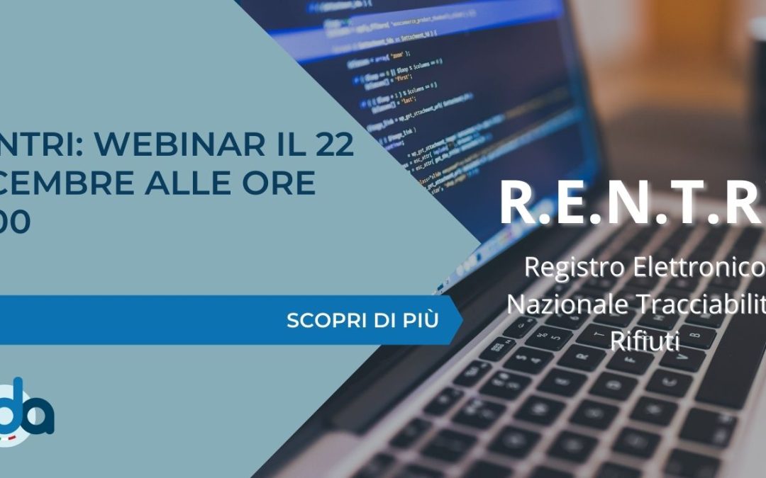 RENTRI: WEBINAR IL 22 DICEMBRE ALLE ORE 15.00