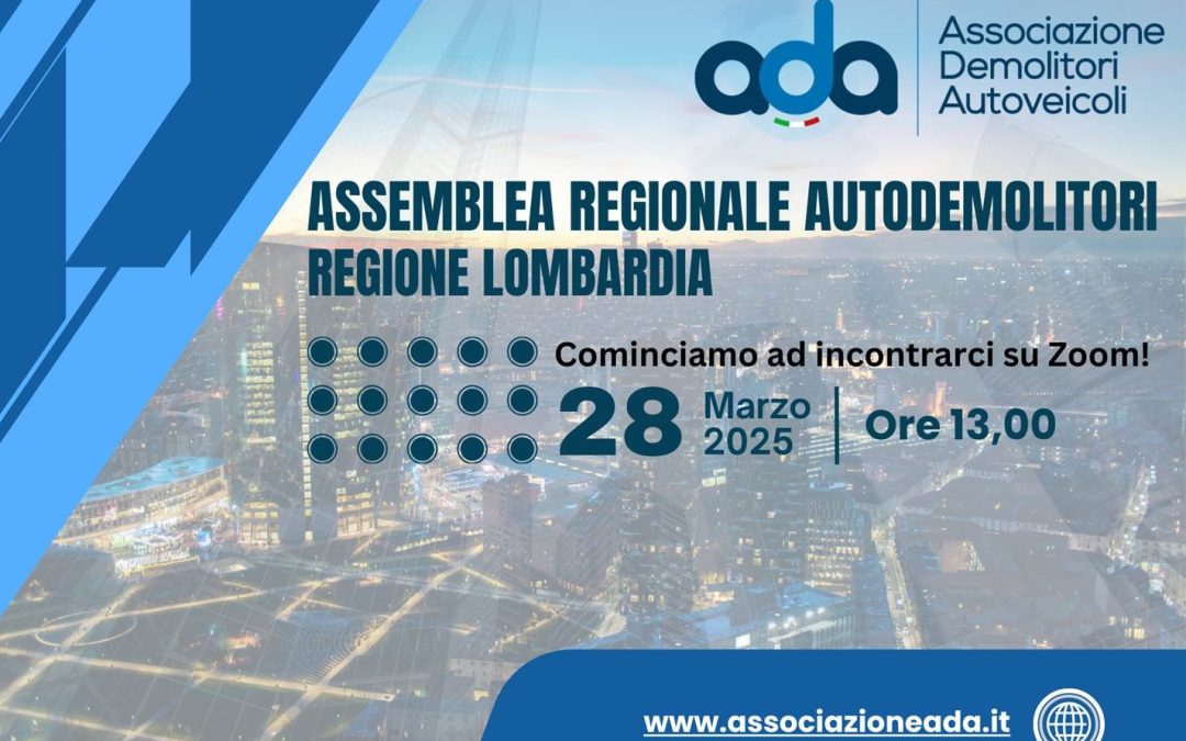 SAVE THE DATE – Assemblea regionale autodemolitori Regione Lombardia