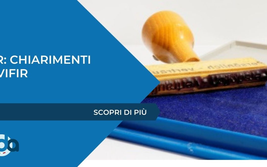 FIR: CHIARIMENTI VIVIFIR