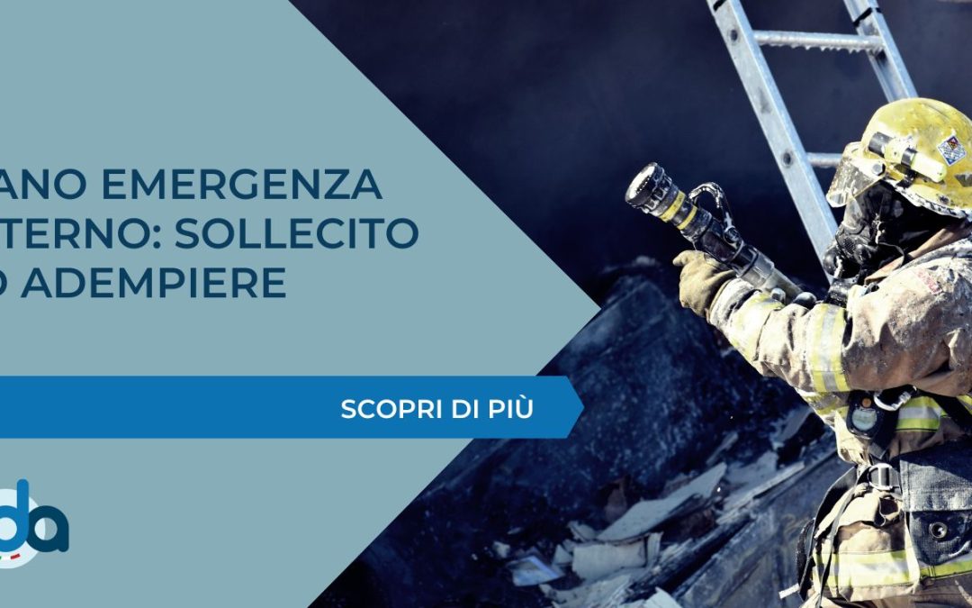PIANO EMERGENZA ESTERNO: SOLLECITO AD ADEMPIERE