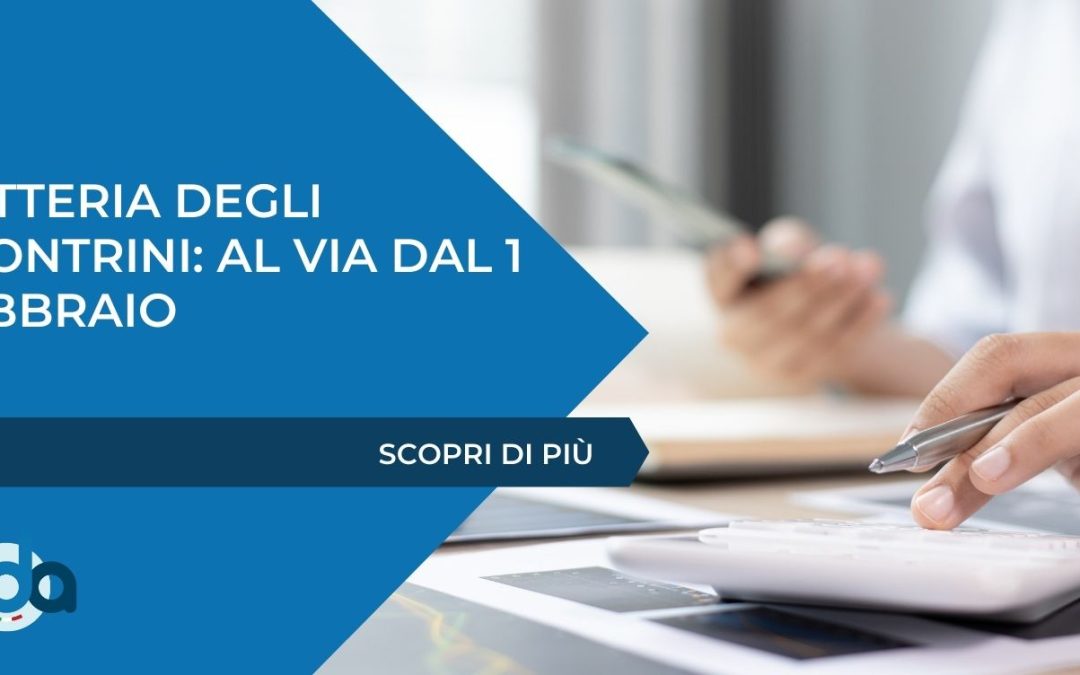 LOTTERIA DEGLI SCONTRINI: AL VIA DAL 1 FEBBRAIO