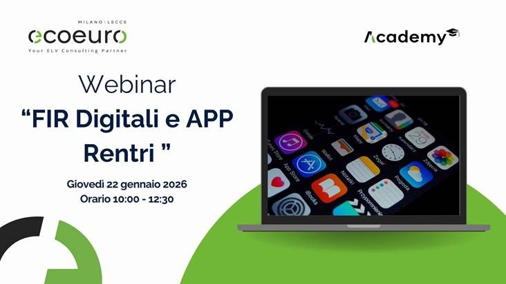 ECOEURO – “Webinar FIR Digitali e APP RENTRI” – 22 gennaio 2026