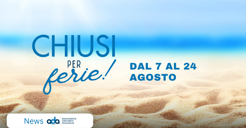CHIUSURA UFFICI ADA DAL 7 AL 24 AGOSTO